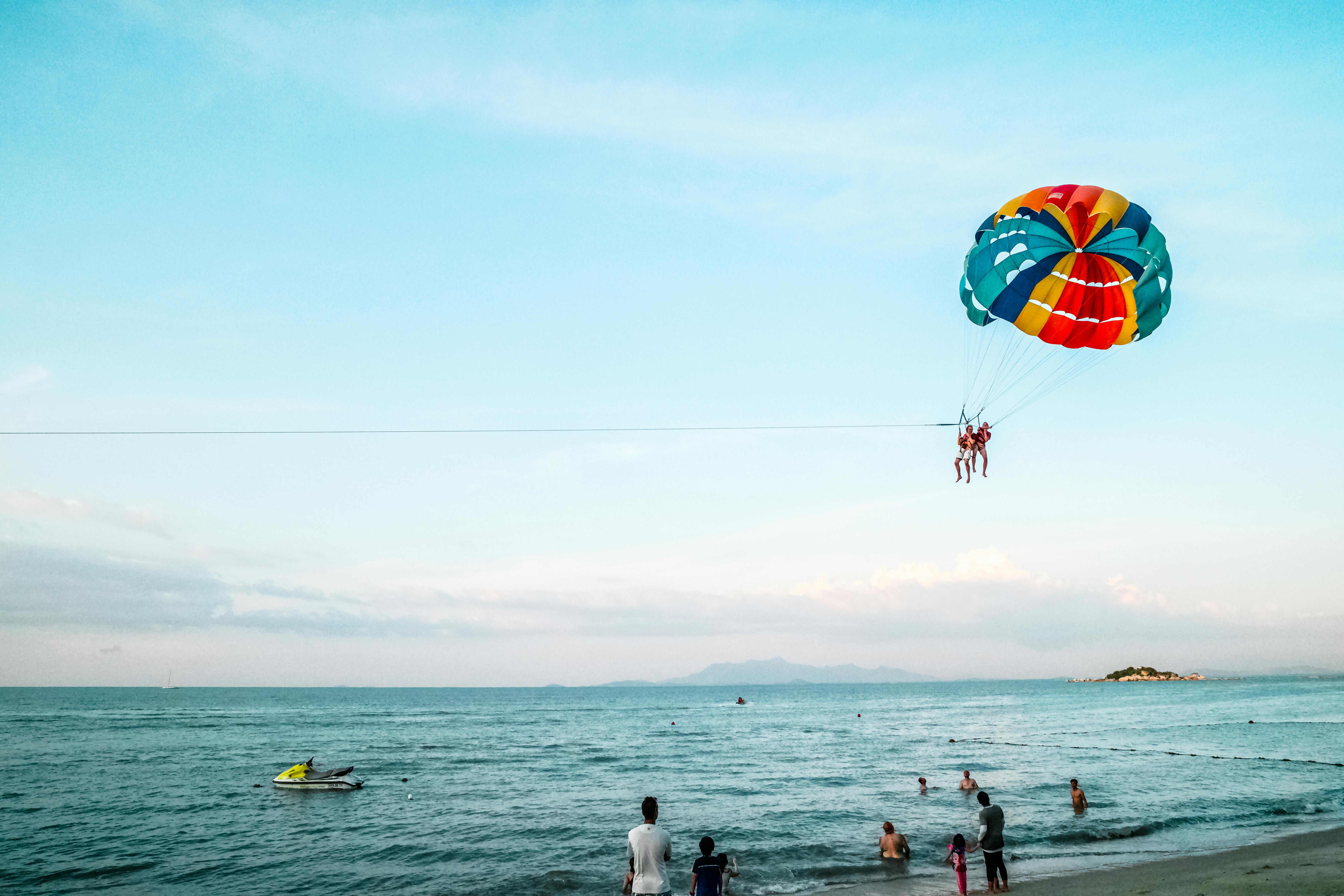 Parasailing near beach